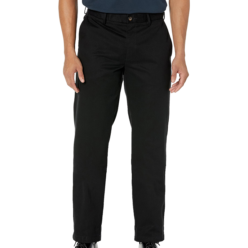 Men's high-quality khaki long pants, casual cotton, mid-rise, flat-bottomed, fashionable and customized with 6 work pockets, outdoor work pants