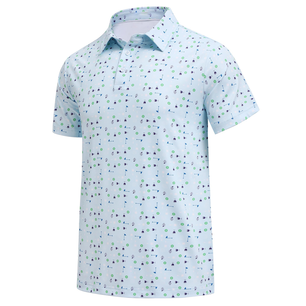 Custom Embroidered logo Performance Vintage Printed Casual Men's Latest Style Short Sleeve Polo Shirts Oem Supplier Golf Wear