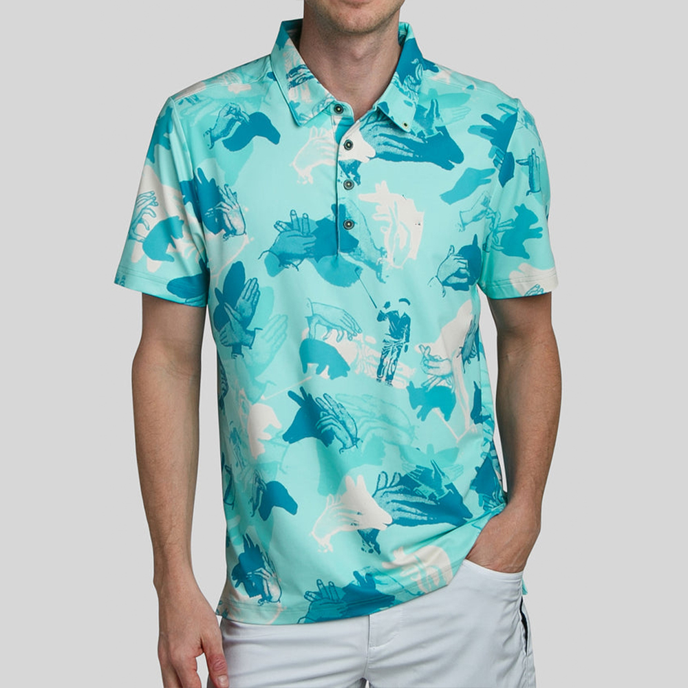 OEM Customized Logo for Polo Shirt High Quality 92% Polyester 8% Spandex Jersey Print Golf Clothes in US Sizes