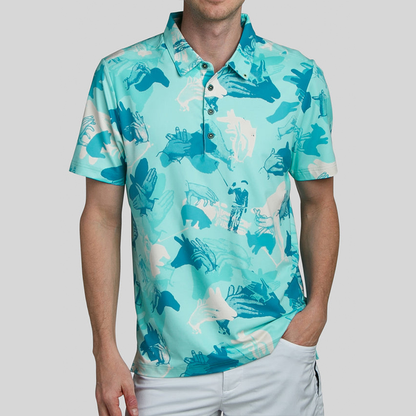 OEM Customized Logo for Polo Shirt High Quality 92% Polyester 8% Spandex Jersey Print Golf Clothes in US Sizes