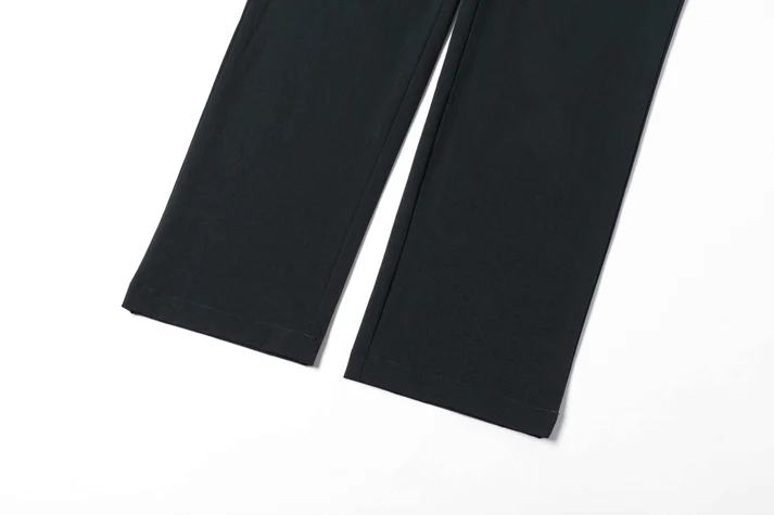 Navy Blue Trousers with Contrast - Colored Waistband