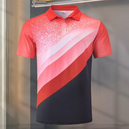 Men's Custom Logo 4-Way Stretch UPF 40 Sun Protection for Polo Shirt Moisture Wicking Polyester Spandex Casual Sport for Print