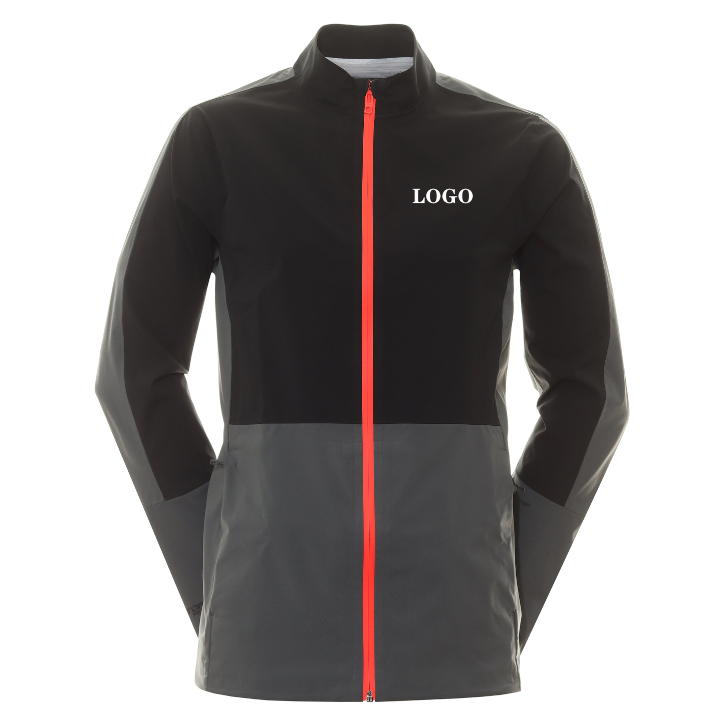 Custom logo High Quality Sport Nylon Hard Shell Plus Size Men s Clothing Khaki Golf Wear Windbreaker Polo Jacket Men