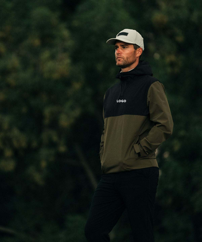 Custom Logo Sport Golf Wear Windproof High Quality Luxury 1/4 Quarter Zip Collar Hoodie Pullover Sweatshirts for Men