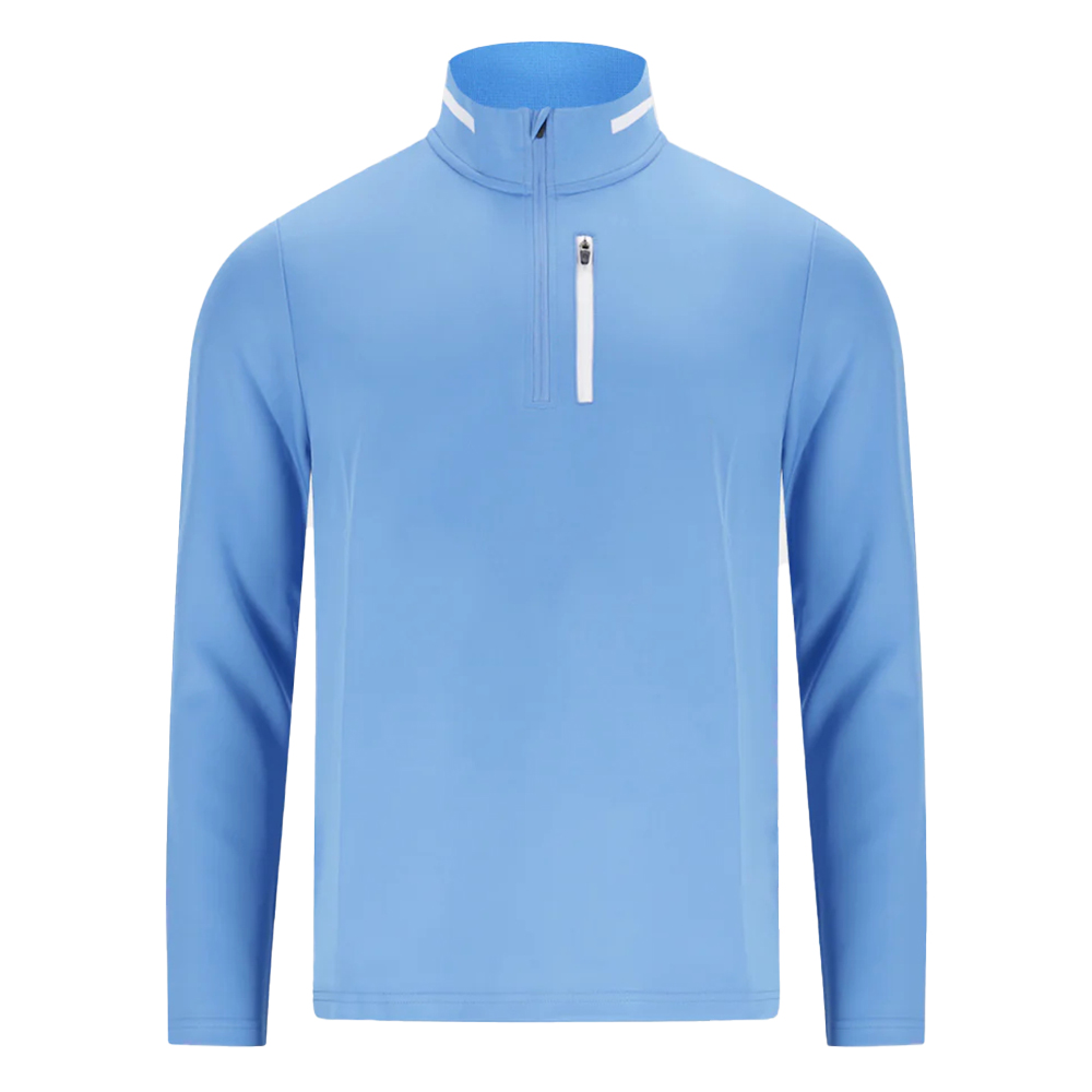 Custom High Quality logo Printed Plain Color Sports Golf Long Sleeve 1/4 Zip Collar With Pocket Pullover Sportswear Sweatshirt