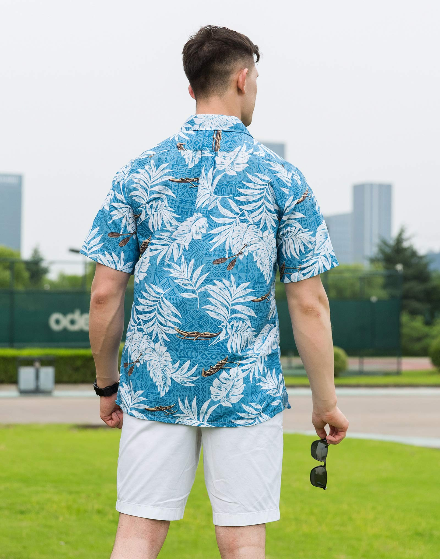OEM Summer Men's Casual and Comfortable Floral Custom Printed Pattern Beach Loose Short Sleeved Men's Hawaiian Shirt