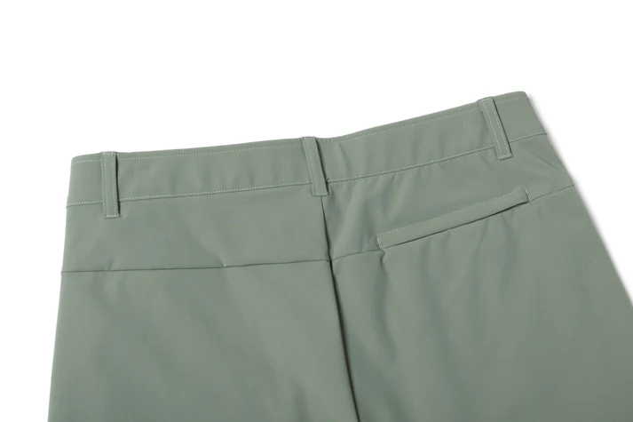 Light Green Shorts with Contrast - Colored Waistband