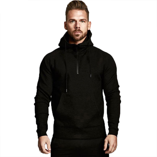 High Quality Custom Men Long Sleeve Polyester Spandex 1/4 Zip Quarter Golf Pullover Hoodies