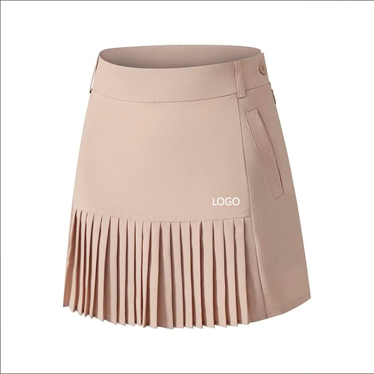 Custom-made skirt for women, breathable and quick-drying, suitable for golf, gymnastics, tennis, etc., with pleats