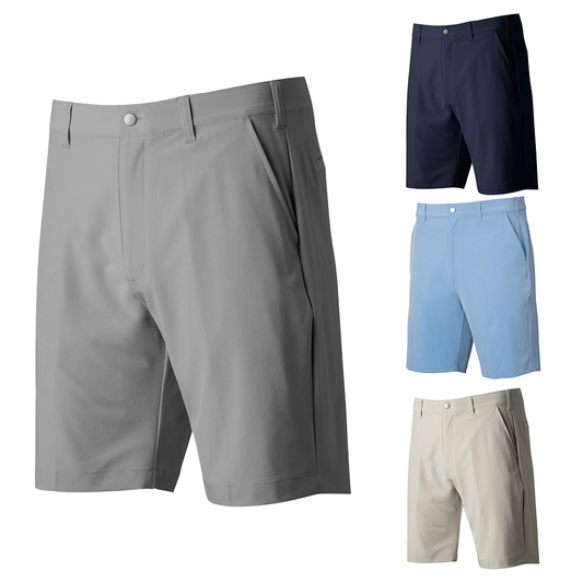 Customized men's summer sports golf shorts with embroidered logos, which are casual, comfortable, quick-drying, breathable and in solid colors