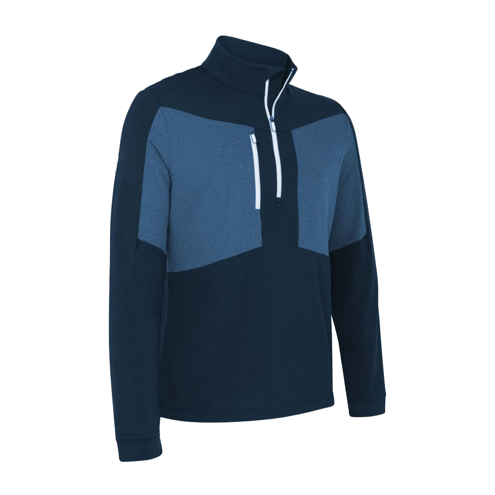 ODM Manufacturers Custom Embroidered logo Men's Half Zip Two Toned Custom Sweatshirt Outdoor Sports Golf Pullover
