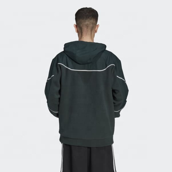 Custom High Quality Logo Men's Winter 100% Cotton Hoodie and Sweatshirt Green Solid Pattern Digital & Silk Screen Printing