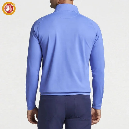 Bulk Custom Custom 2025 High Quality Golf Clothing Men With Pocket Half Quarter 1/4 Zip Neck Pullover Sweatshirt with Logo Embroidery - Manufacturer Qiandao