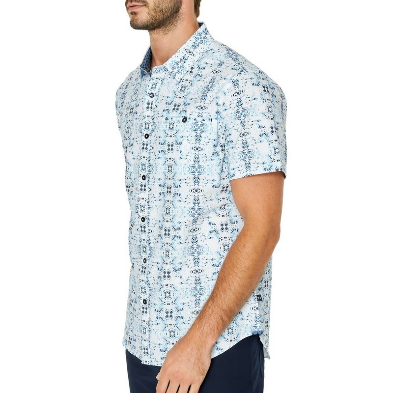 Supplier Custom logo Holiday Shirt Short Cuff Links High Quality Men's Rayon Hawaiian Shirt