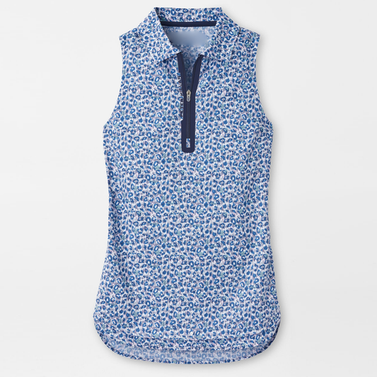 Custom Logo Breathable Full Allover Print Slim Sports Zip Neck Golf Polo Sleeveless Ladies Golf Clothes Woman's Golf Shirt