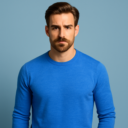 Stylish Designer Wool Raglan Sweater for Men Custom Logo Knitted Pullover With Round Neck Winter Fashion