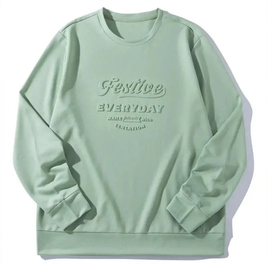 Bulk Custom Custom Sweatshirt 3d Emed Crew Neck Sweatshirt 3d Emed Sweatshirt Thick Breathable Warm Pullover with Logo Embroidery - Manufacturer Qiandao