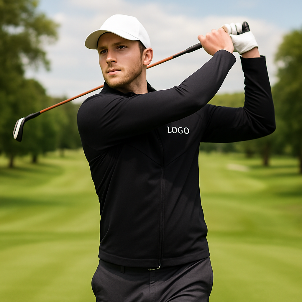 Custom Design Wholesale OEM Men Outdoor Golf Jackets High Neck Zip up Waterproof Softshell Jackets for Men