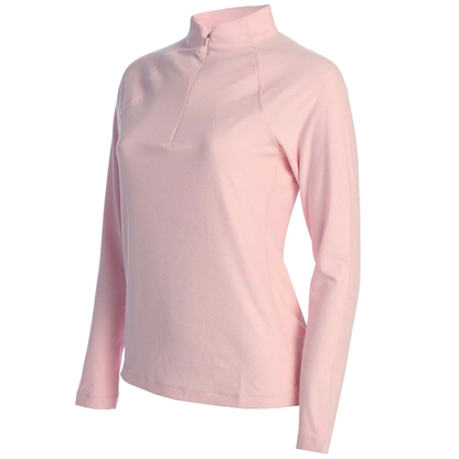 OEM Custom High Quality Embroidered Long Sleeve Quick Drying Plain 1/4 Zipper Half Chest Golf Pullover for Women