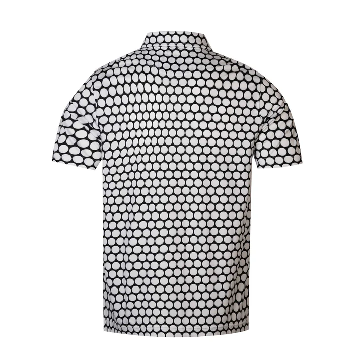 Polka Dot Antimicrobial Polo Shirt - Quick Dry Slim Fit for Ultimate Comfort