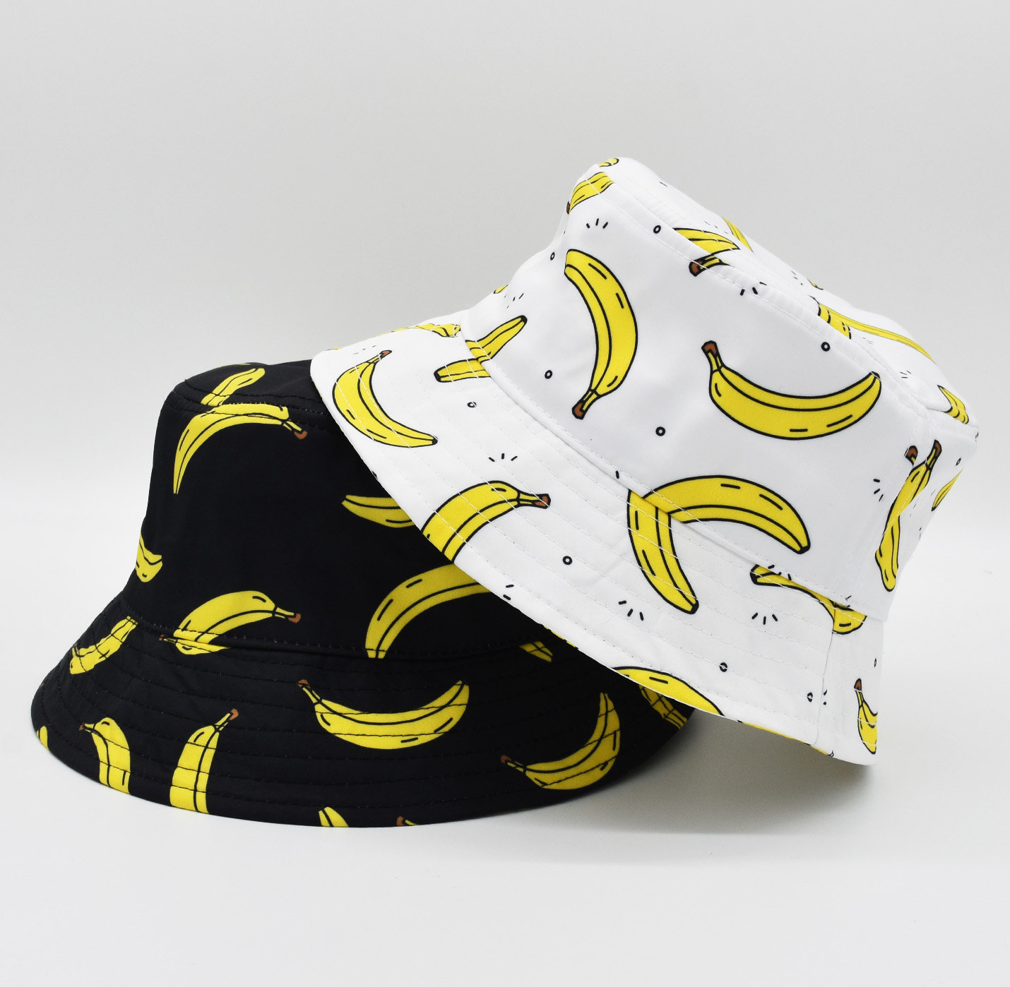 Unisex summer fisherman hats. Made of high-quality luxurious denim fabric with custom pattern printing, suitable for daily leisure and outdoor activities