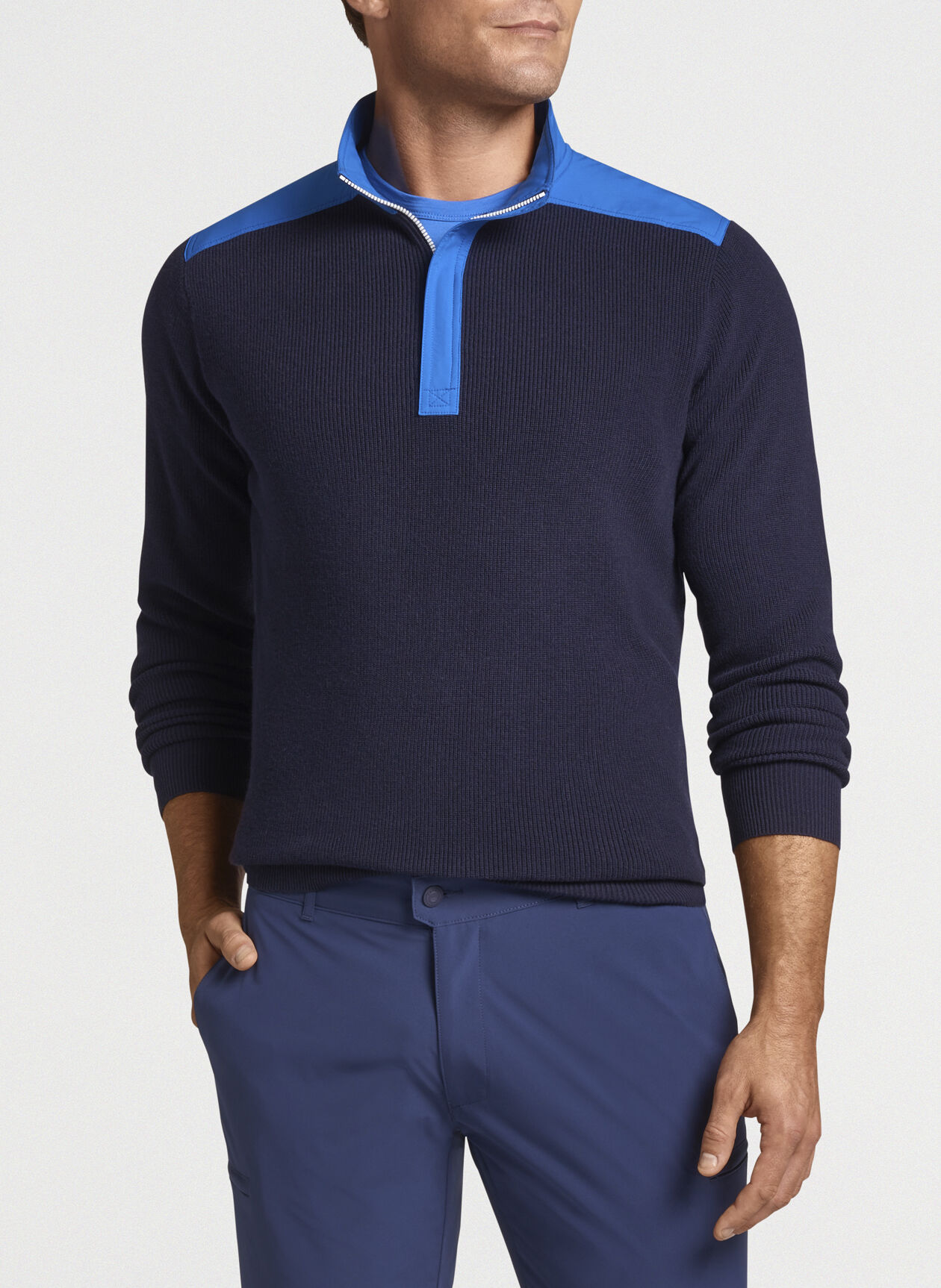OEM Custom Blank Golf Men Pullover Polyester Cotton Quarter Zip Sweatshirt Oversized 1/4 Zip Sweatshirt