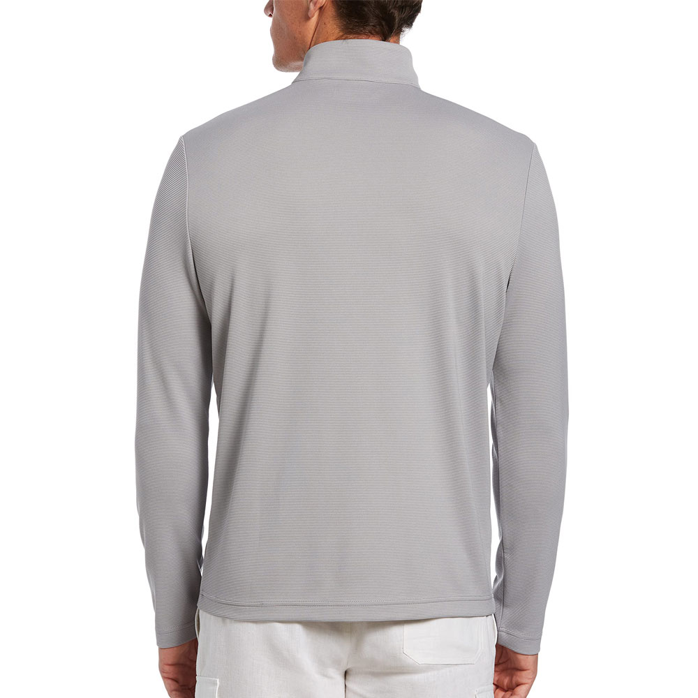 Custom logo Men's Solid Color Long Sleeve Golf Microbomb Quick Drying 1/4 Zip Pullover Golf Shirt