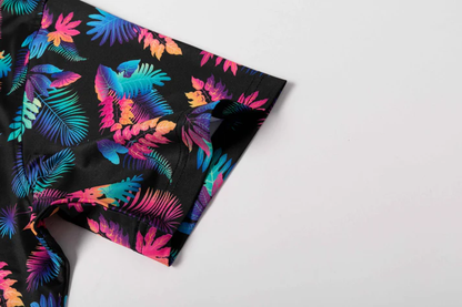 Colorful Tropical Polo Shirt - Antimicrobial Quick Dry Slim Fit