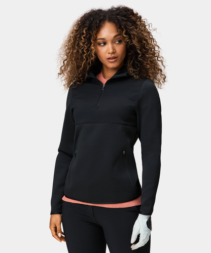 Custom High Quality Long Sleeve Sublimation Golf 1/4 Zip Ladies Embroidery Womens Pullover Women's Hoodies & Sweatshirts