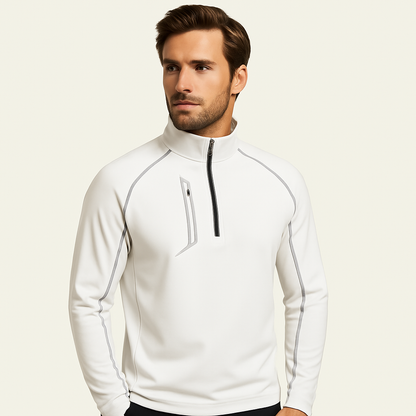 High Quality Men's Long Sleeve Vintage Athletic 1/4 Zip Pullover Golf Sweatshirt Custom Logo Stand Collar Print for Autumn