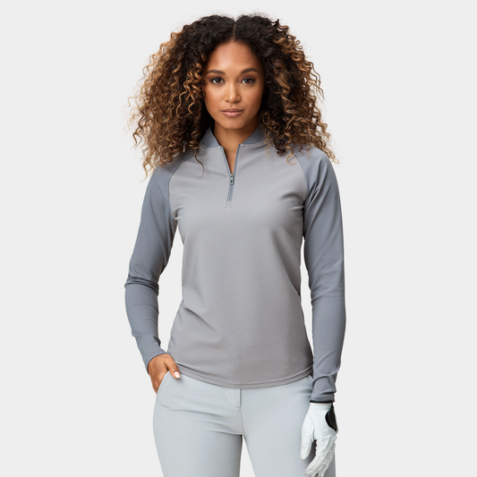 Luxury Sublimation Golf Pullover for Women High Quality Jersey Quarter Zip Sweatshirt Custom Printed with Front Logo Active Wear