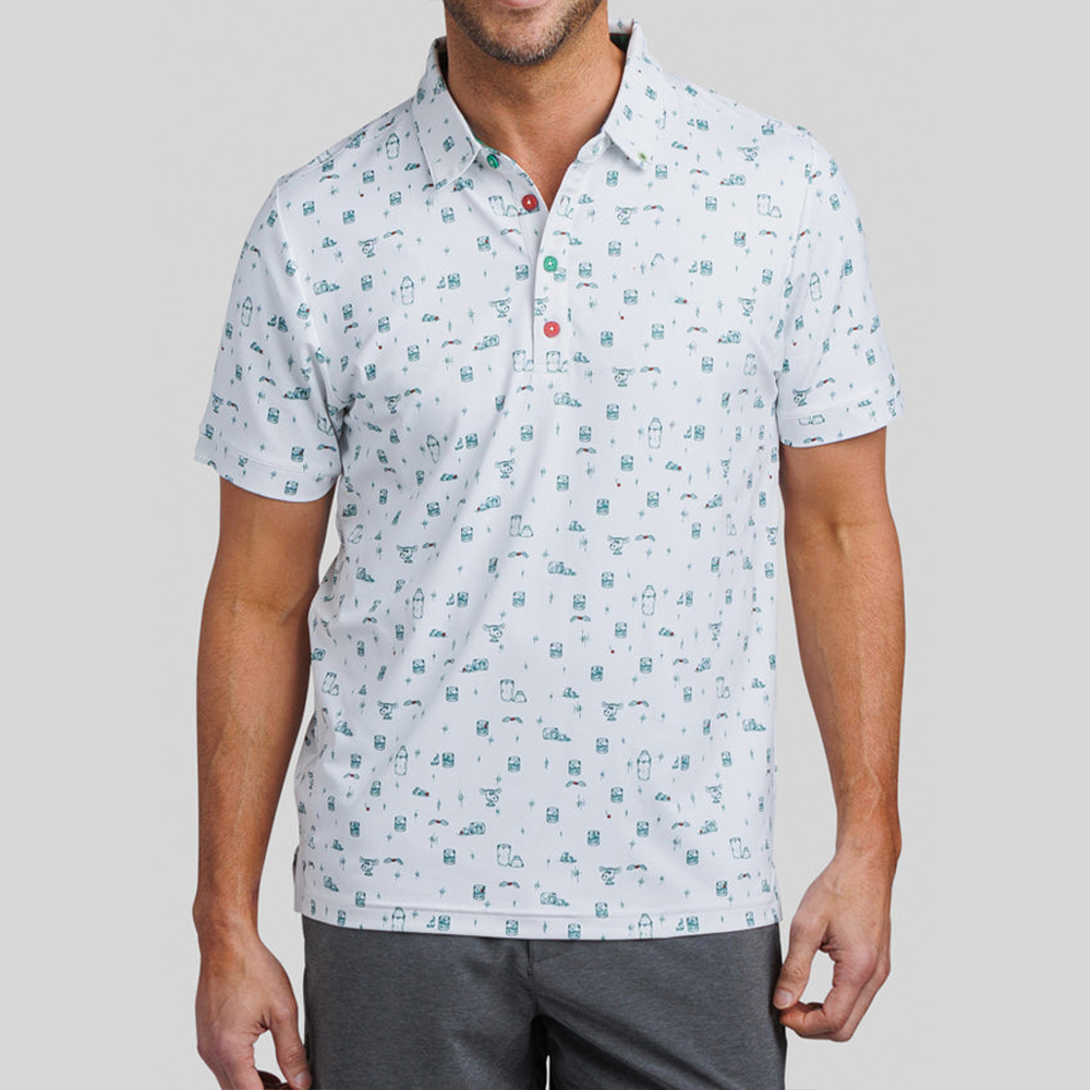 Custom logo 94% Polyester 6 % Spandex Luxury Pique Polo Shirts Four Way Stretch Golf Clothing