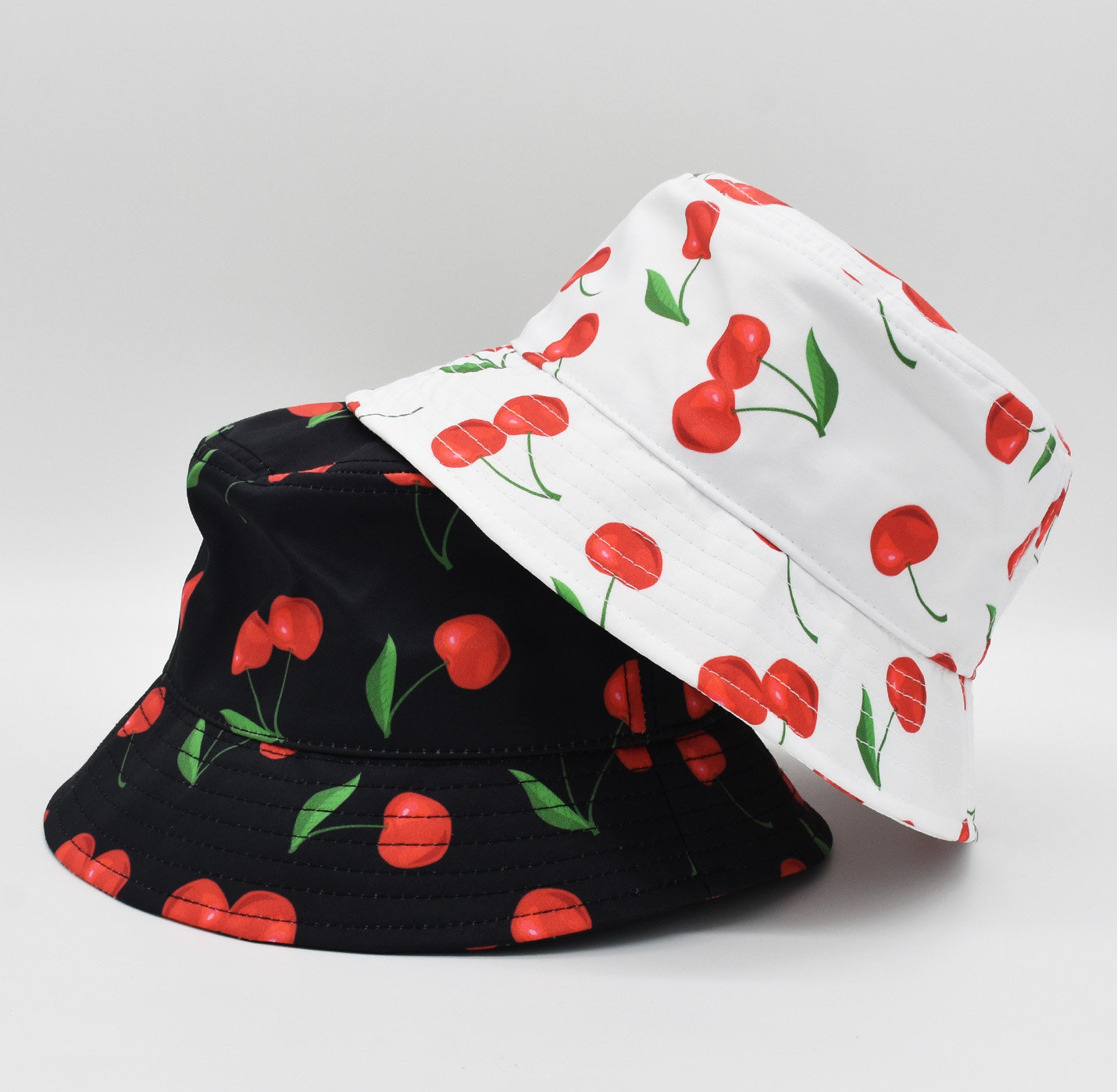 Unisex summer fisherman hats. Made of high-quality luxurious denim fabric with custom pattern printing, suitable for daily leisure and outdoor activities