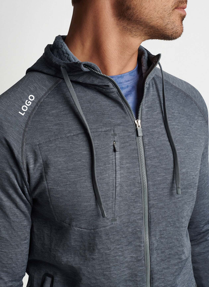 Heavy Weight Custom Embroidery Printing Blank Men's Clothing Golf Boxy Zip up Hoodie Manufacturer