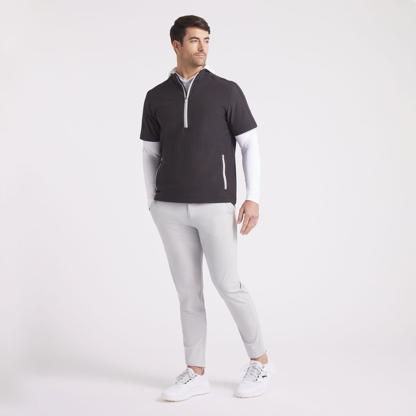 Custom 1/4 Zip Short Sleeve Pullover Golf Athletic Windbreaker Vintage Outfit Quarter Zip Personalized Sweatshirt for Men