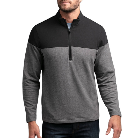 Big and Tall Plus Size Custom logo Athletic Heavyweight Jumper Quarter Zip Golf Pullover Sweatshirt