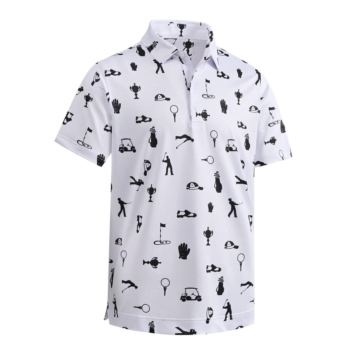 Custom Logo Moisture Wicking Dry Fit Performance Regular Fit Fashion Print Lightweight Soft Mens Golf Polo Shirts