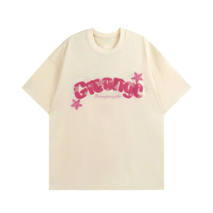OEM Custom Men's Plus Size Drop Shoulder 100% Heavy Cotton Streetwear Plain Towel Embroidered T-Shirt