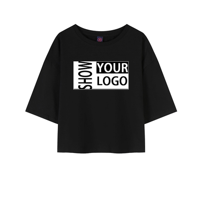 Women's Design 220 Gsm Cotton Oversized T-Shirt Custom Logo Printing Crop Top High Quality XL Size for Summer