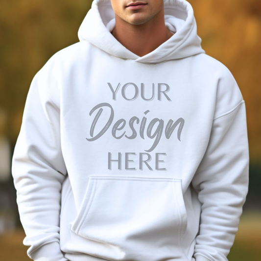 Custom Logo Emed Hoodie 100% Cotton Loose Fit Oversized Casual Style Winter Season 350gsm Fleece 400gsm Fabric Weight ODM