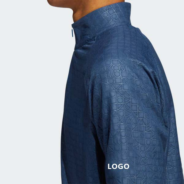 Custom 3d Logo Printing Emed Hoodie 1/4 Quarter Zip Collar Long Sleeve Golf Pullover Sweatshirts