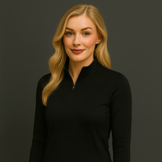 Custom Logo Design Golf Wear Stand Collar Quarter Zip Pullover Sweatshirt for women