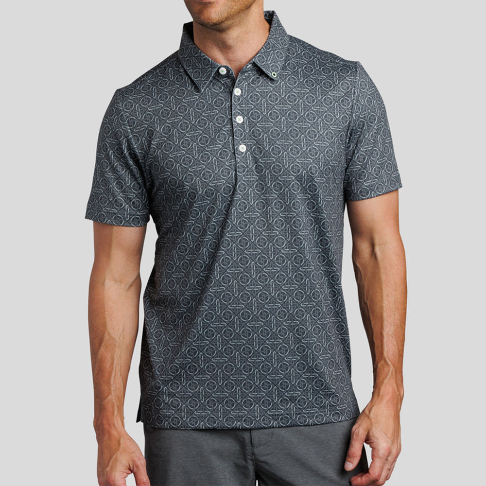 OEM Custom Logo Golf Clothing Luxury Famous Check Embroidered for Polo Shirt 94% Polyester 6% Spandex Printed Knitted Fabric