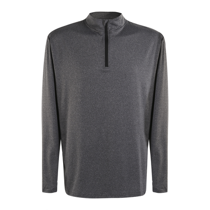 Custom Men's Long Sleeve Half Zip Pull Hoodie Autumn Quarter 1/4 Zip Neck Pullover Sweatshirt Digital Printing Worested Fabric