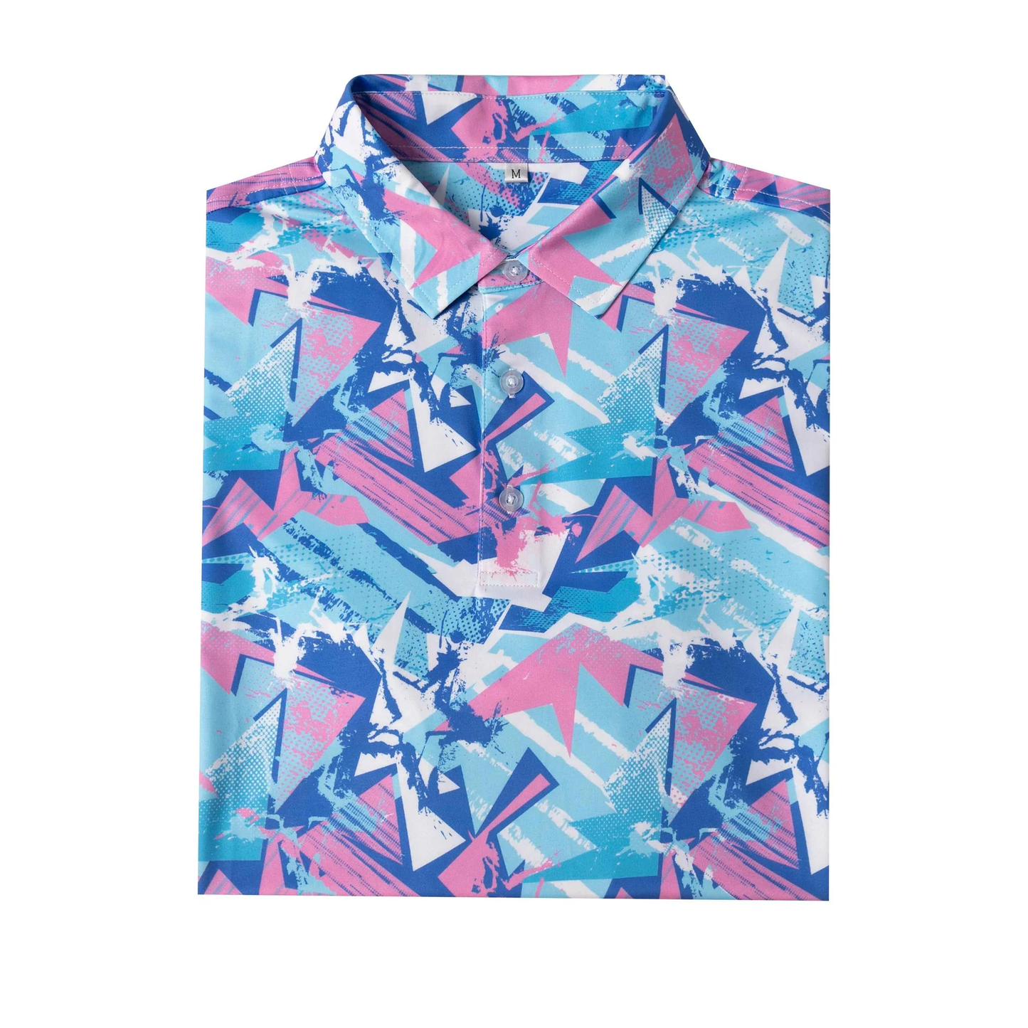 Colorful Geometric Polo Shirt - Antimicrobial Quick-Dry Slim Fit for Ultimate Comfort
