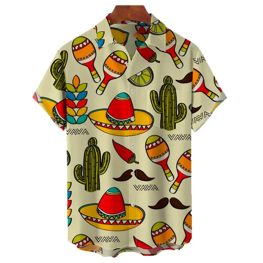 Bulk Custom Custom logo Short Sleeve Plus Size Vintage Casual 100% Silk Cotton Hawaiian Beach Pearl Snap Performance Shirt for Men with Logo Embroidery - Manufacturer Qiandao