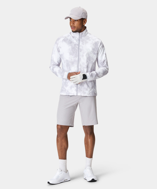 Custom Full Zip Lightweight 100% Polyester Waterproof Windbreaker Athletic Sport 4-way Stretch Tie Dye Wind Golf Jacket for Men