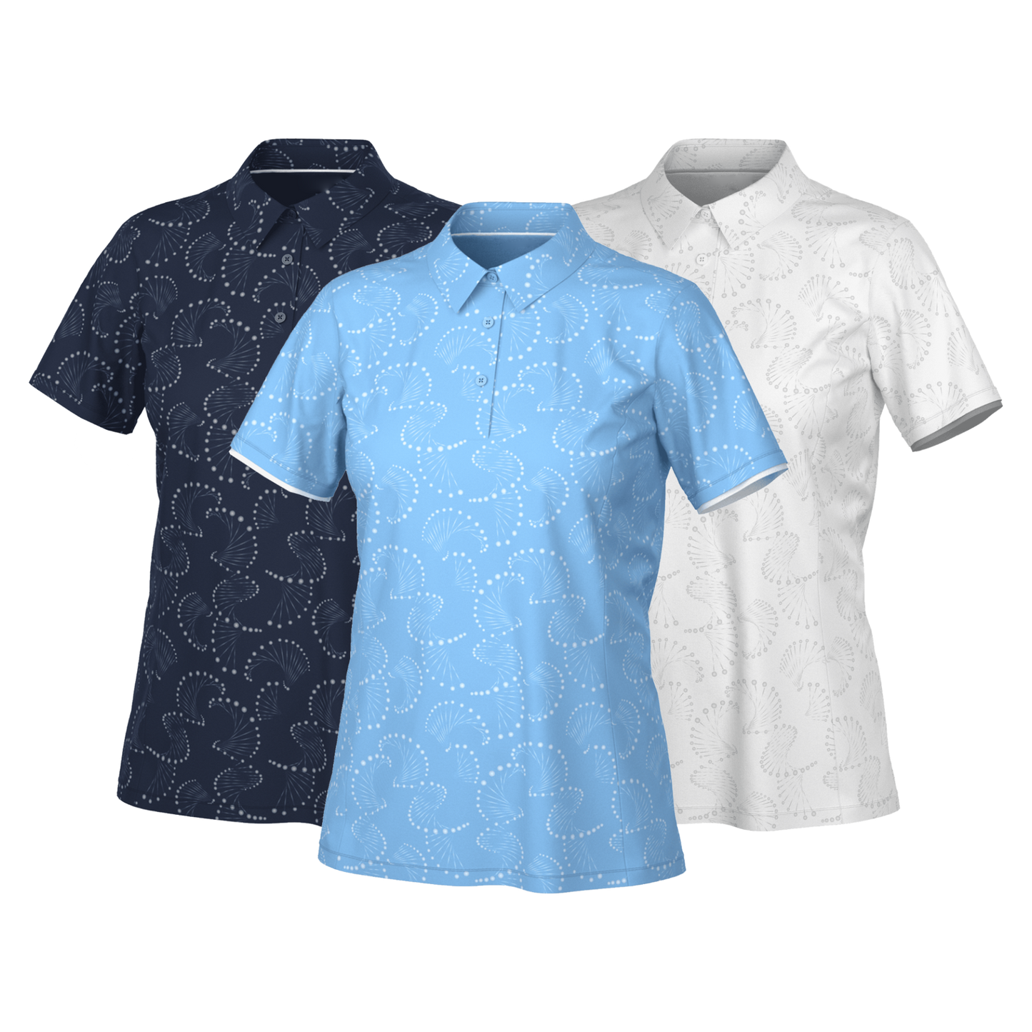 Customized logo high-performance women's figure-hugging polyester and spandex golf T-shirts with digital printing