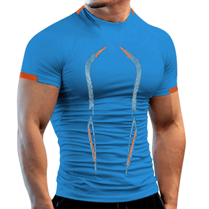 Custom Logo Graphic Print Gym Sport Men Quick Dry Running Workout Fitness Tops Oversized College Tees Tmuscle Fit T-shirt