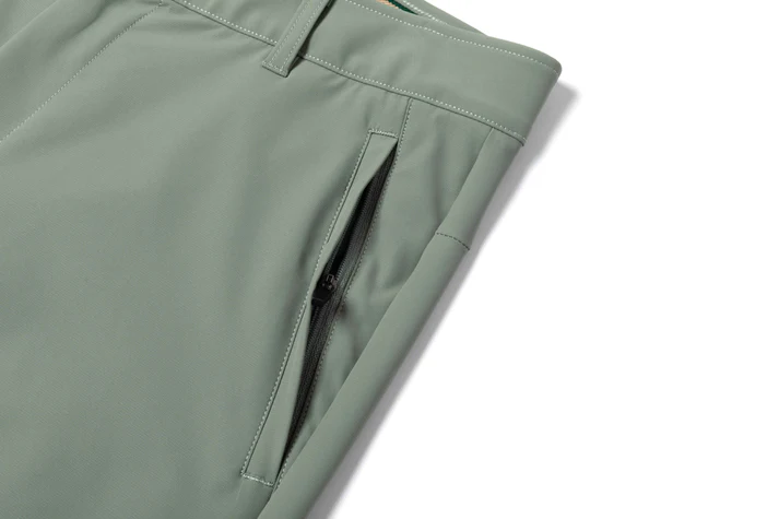 Light Green Shorts with Contrast - Colored Waistband